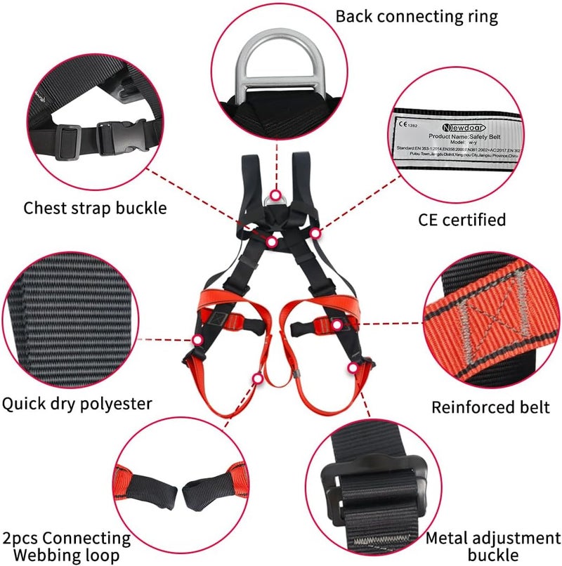 Newdoar Climbing Harness CE Certification Rock Climbing Rappelling Equipment Body Guard Protect Rappelling Rescuing Equip - Image 4